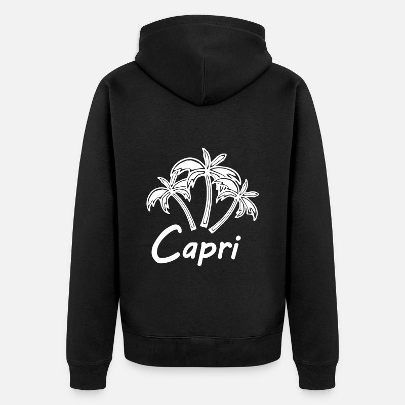 Vacances à Capri - Veste à capuche bio Premium Unisexe - noir