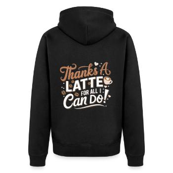 Le café rend tout meilleur – barista - Veste à capuche bio Premium Unisexe - noir - Dos - Nico (187cm)