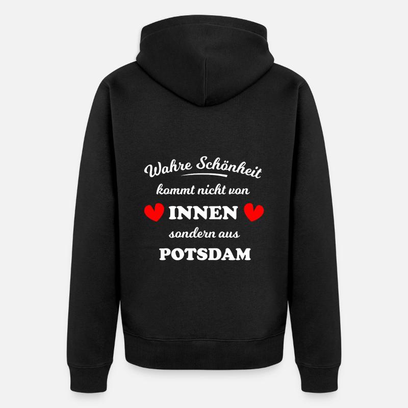 Das schöne Potsdam - Unisex Premium Bio Zip Hoodie - Schwarz
