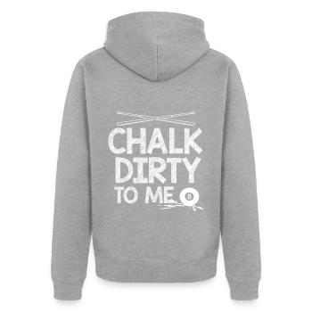Billiards 8-ball - Unisex Premium Organic Zip Hoodie - heather grey - Back - Nico (187cm)