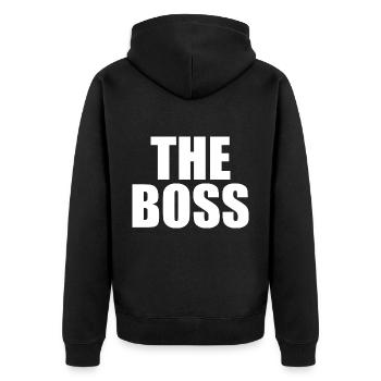 The boss - Veste à capuche bio Premium Unisexe - noir - Dos - Nico (187cm)