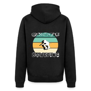 Skater Skateboarder Skateboard - Veste à capuche bio Premium Unisexe - noir - Dos - Nico (187cm)