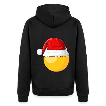 Xmas Tischtennisball Weihnachtsmütze Weihnachten - Unisex Premium Bio Zip Hoodie - Schwarz - Hinten - Nico (187cm)
