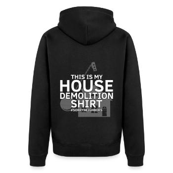 Conception de démolition de maisons et rénovation de maisons - Veste à capuche bio Premium Unisexe - noir - Dos - Nico (187cm)