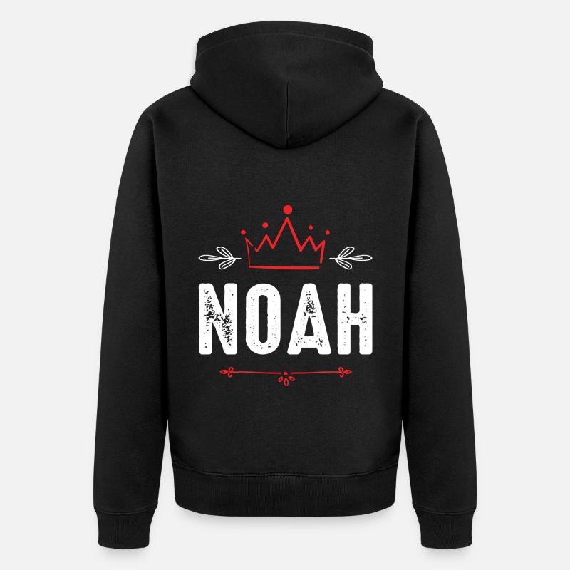 Noah - Unisex Premium Bio Zip Hoodie - Schwarz