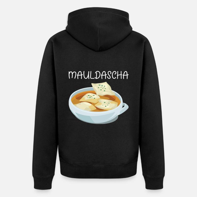 MAULDASCHA - Unisex Premium Bio Zip Hoodie - Schwarz