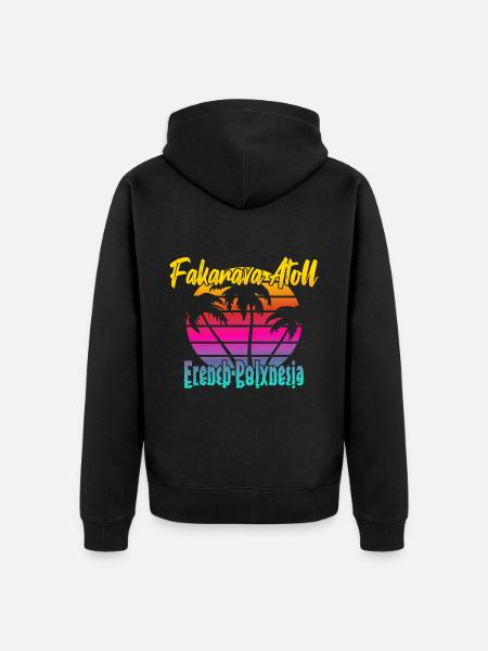 Fakarava Atoll - Unisex Premium Organic Zip Hoodie - black