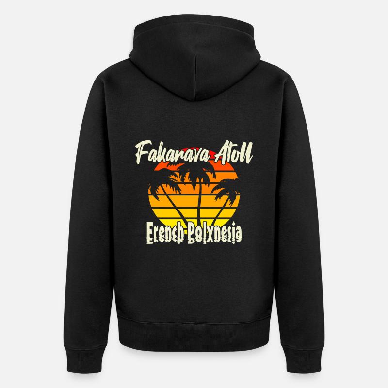 Fakarava Atoll - Veste à capuche bio Premium Unisexe - noir