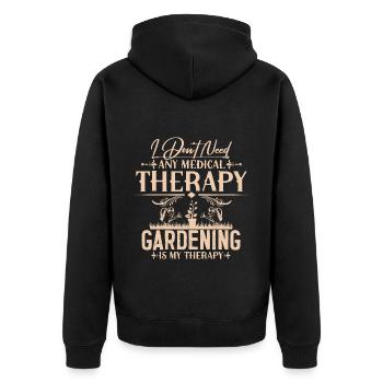Jardiniers amateurs, jardiniers de fruits et légumes - Veste à capuche bio Premium Unisexe - noir - Dos - Nico (187cm)