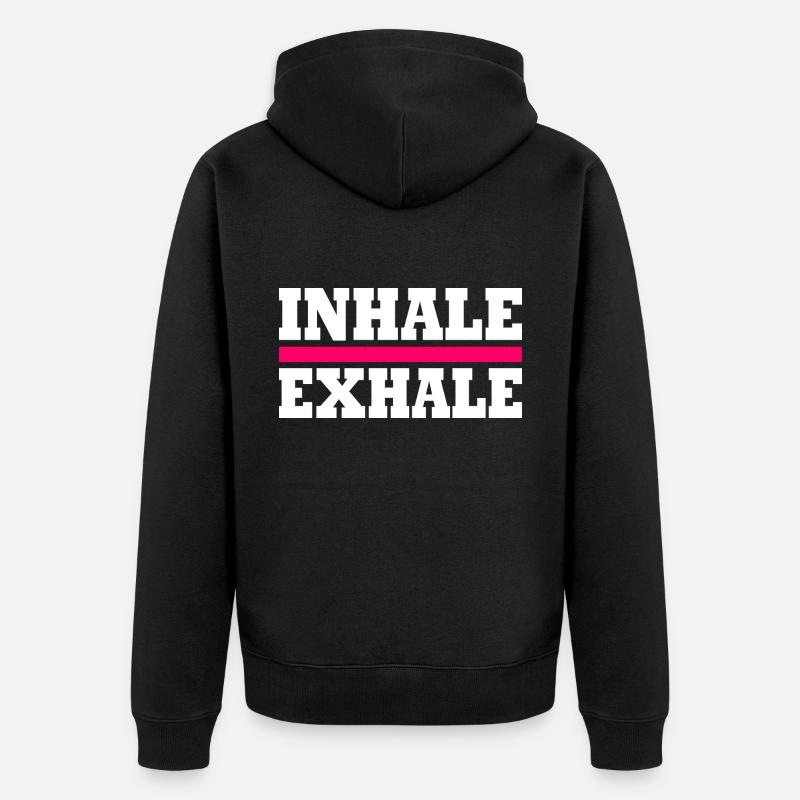 Inhale exhale - Veste à capuche bio Premium Unisexe - noir