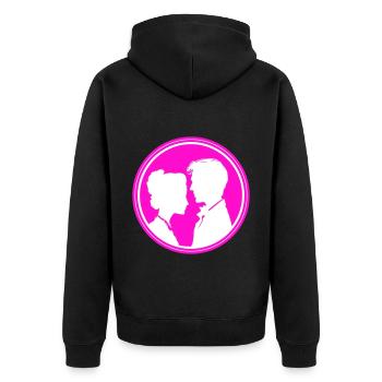 Mariage de couple Mariage de couple - Veste à capuche bio Premium Unisexe - noir - Dos - Nico (187cm)