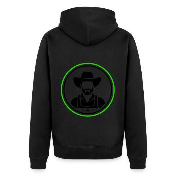 Landwirt Silhouette Bauer Agriculteur - Veste à capuche bio Premium Unisexe - noir - Dos - Nico (187cm)