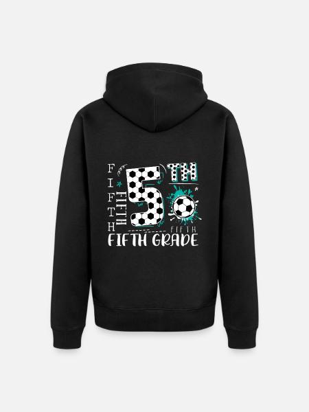 5th Grade Football - Unisex Premium Organic Zip Hoodie - black