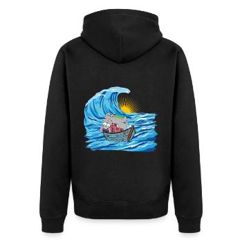 Bunny Bunnies Croisière Bateau Marin Bateaux Marin - Veste à capuche bio Premium Unisexe - noir - Dos - Nico (187cm)
