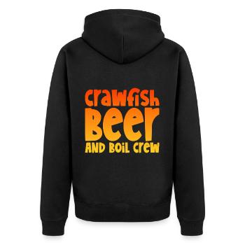 Écrevisses, bière et Crew - Veste à capuche bio Premium Unisexe - noir - Dos - Nico (187cm)