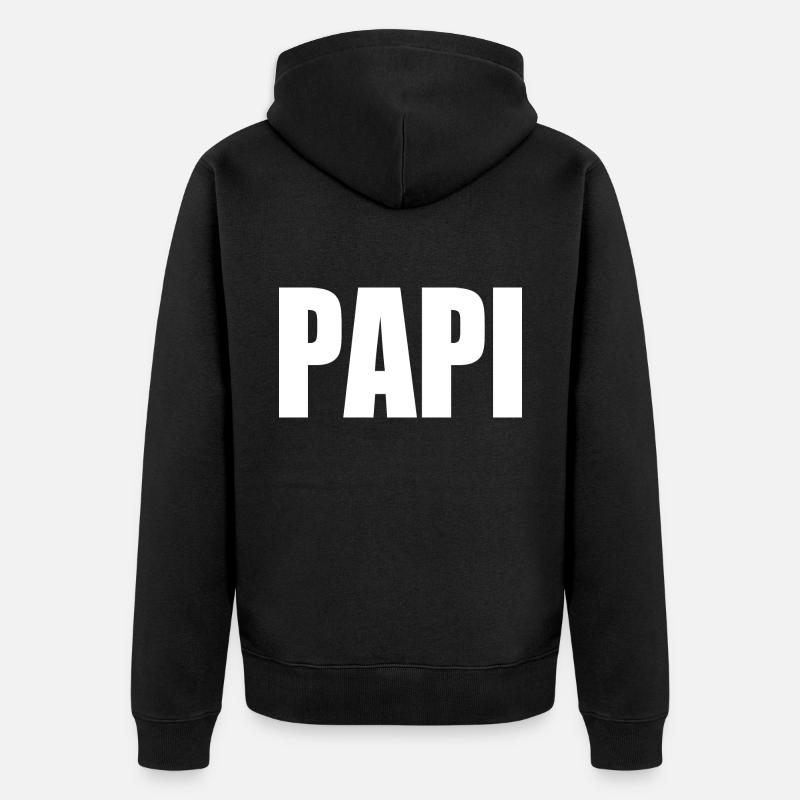 Papi - Veste à capuche bio Premium Unisexe - noir