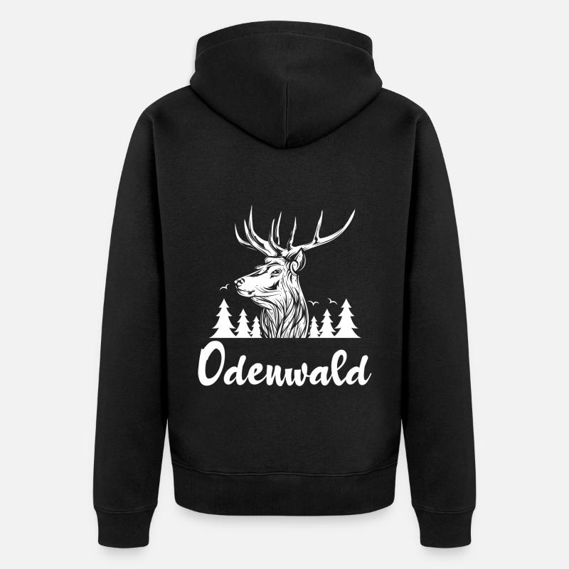 Odenwald - Unisex Premium Bio Zip Hoodie - Schwarz