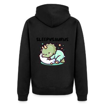 Sleepysaurus Official Sleep Outfit Chemise de nuit - Veste à capuche bio Premium Unisexe - noir - Dos - Nico (187cm)