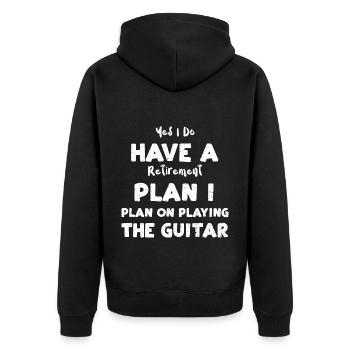 Yes I Do Have A Retirement Plan... - Unisex Premium Organic Zip Hoodie - black - Back - Nico (187cm)