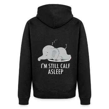 Safari Familienurlaub Design für Afrika Savanne - Unisex Premium Bio Zip Hoodie - Schwarz - Hinten - Nico (187cm)
