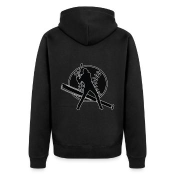 Joueur de baseball Baseball Batteur de batte de baseball - Veste à capuche bio Premium Unisexe - noir - Dos - Nico (187cm)