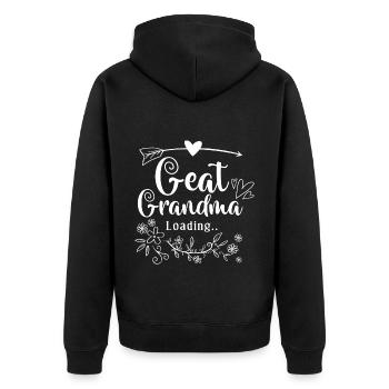 Arrière-grand-mère Grand-mère Arrière-grands-parents Grand-mère - Veste à capuche bio Premium Unisexe - noir - Dos - Nico (187cm)