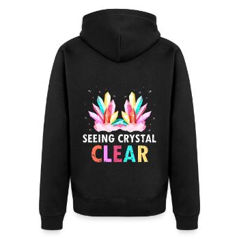 Mineral Collectors and Ores Minerals Fan - Unisex Premium Organic Zip Hoodie - black - Back - Nico (187cm)