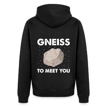 Mineral Collectors and Ores Minerals Fan - Unisex Premium Organic Zip Hoodie - black - Back - Nico (187cm)