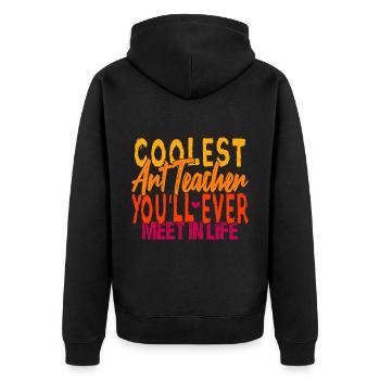 Le professeur d’art le plus cool - Veste à capuche bio Premium Unisexe - noir - Dos - Nico (187cm)