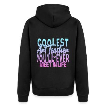 Le professeur d’art le plus cool - Veste à capuche bio Premium Unisexe - noir - Dos - Nico (187cm)
