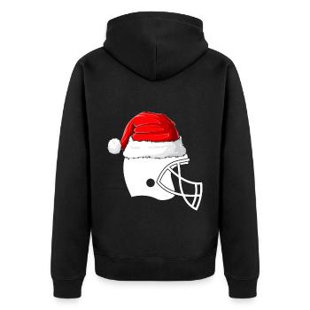 Football Männer Jungen Weihnachten - Unisex Premium Bio Zip Hoodie - Schwarz - Hinten - Nico (187cm)