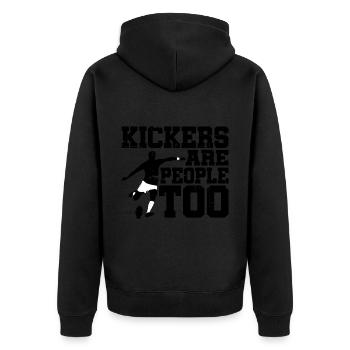Les kickers sont aussi des gens 10 - Veste à capuche bio Premium Unisexe - noir - Dos - Nico (187cm)