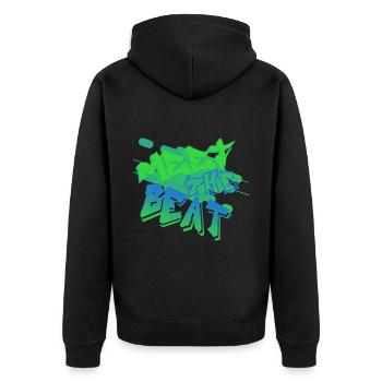 Tänzerin Bgirl Oldschool Hip Hop - Unisex Premium Bio Zip Hoodie - Schwarz - Hinten - Nico (187cm)