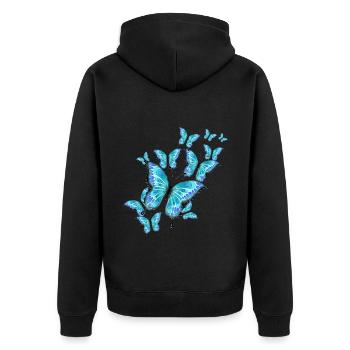 Papillons - Veste à capuche bio Premium Unisexe - noir - Dos - Nico (187cm)