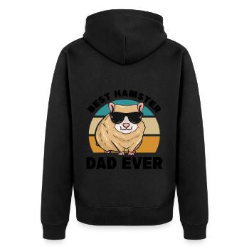 Amoureux du hamster - Veste à capuche bio Premium Unisexe - noir - Dos - Nico (187cm)
