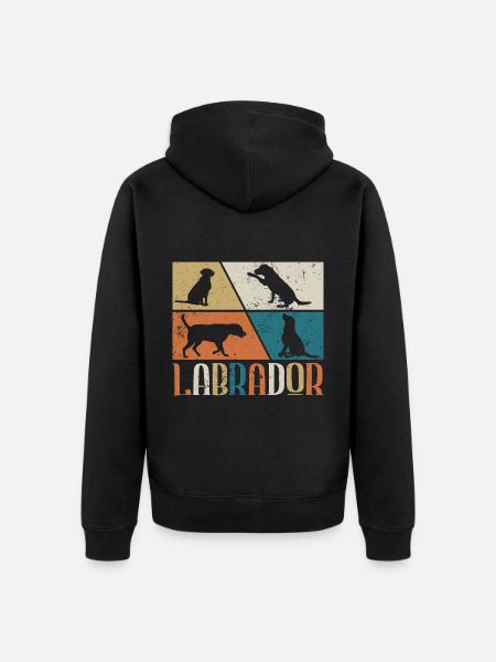 Labrador - Unisex Premium Bio Zip Hoodie - Schwarz