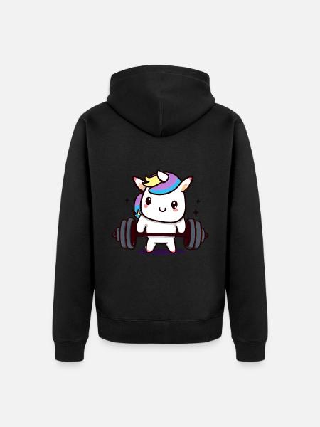 Surfing Jesus - Unisex Premium Organic Zip Hoodie - black