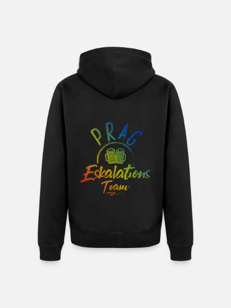 Prag Eskalation - Unisex Premium Bio Zip Hoodie - Schwarz