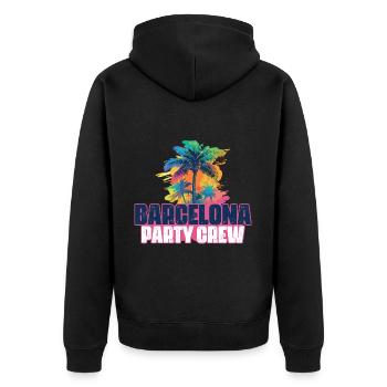 Vacances de l’équipage de fête à Barcelone - Veste à capuche bio Premium Unisexe - noir - Dos - Nico (187cm)