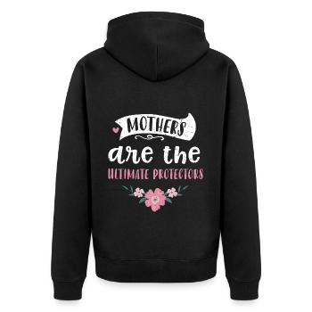 Les mères sont les protectrices ultimes - Veste à capuche bio Premium Unisexe - noir - Dos - Nico (187cm)