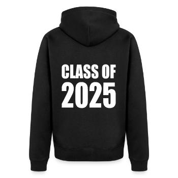 Class of 2025 - Unisex Premium Bio Zip Hoodie - Schwarz - Hinten - Nico (187cm)