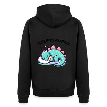 Sleepysaurus Official Sleep Outfit Chemise de nuit - Veste à capuche bio Premium Unisexe - noir - Dos - Nico (187cm)