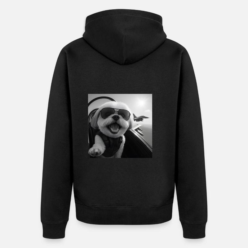 Shih Tzu - Veste à capuche bio Premium Unisexe - noir