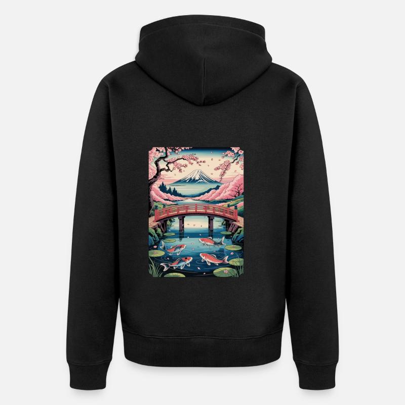 Vacances - Veste à capuche bio Premium Unisexe - noir