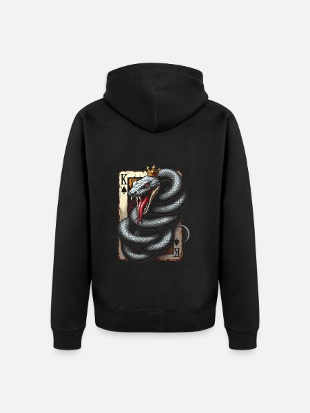 Card game - Unisex Premium Organic Zip Hoodie - black