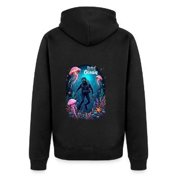 Croisière - Veste à capuche bio Premium Unisexe - noir - Dos - Nico (187cm)