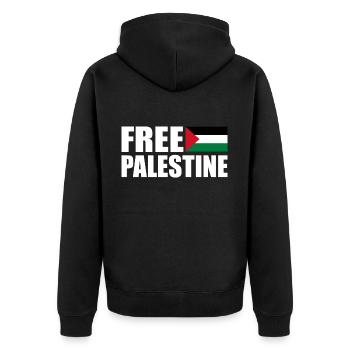 Free palestine - Veste à capuche bio Premium Unisexe - noir - Dos - Nico (187cm)