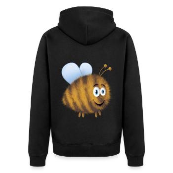 Funny bumblebee - Unisex Premium Organic Zip Hoodie - black - Back - Nico (187cm)