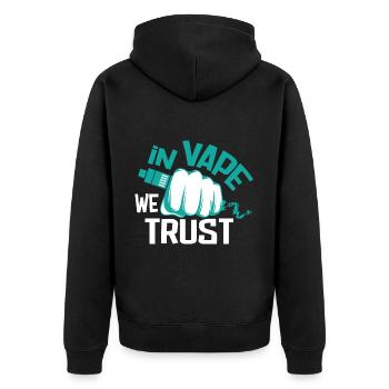 E-Cigarette E-Shisha Vapor Liquid - Unisex Premium Organic Zip Hoodie - black - Back - Nico (187cm)