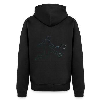 Match de football Football Football Football féminin Jeux de football féminin - Veste à capuche bio Premium Unisexe - noir - Dos - Nico (187cm)